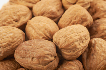 Surface coated with walnuts