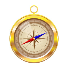 Compass on a white background