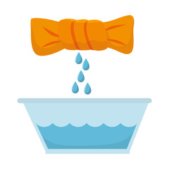 Tank for soaking in laundry vector illustration design