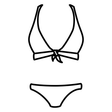 bikiny hanging in the laundry vector illustration design