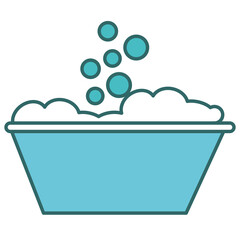 Tank for soaking in laundry vector illustration design