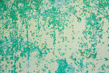 green peeling paint texture