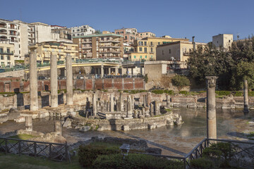 Obraz na płótnie Canvas Ruins of ancient Macellum building, erroneously identified as a Serapeum