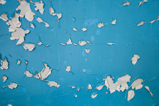 blue peeling paint texture