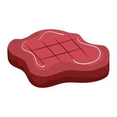 cut beef meat icon vector illustration design
