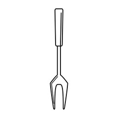 fork bbq cutlery icon vector illustration design