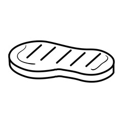 cut beef meat icon vector illustration design