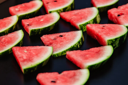 Background of watermelon slices.