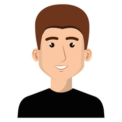 young man avatar character vector illustration design