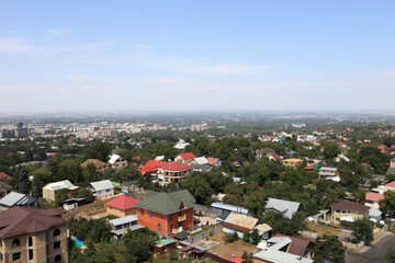Fototapeta premium Skyline of Almaty outskirts