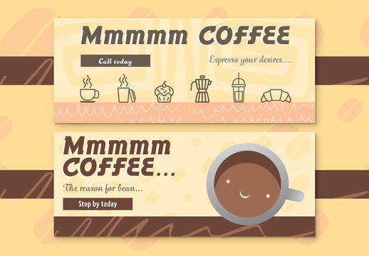 Two Coffee Shop Web Banners