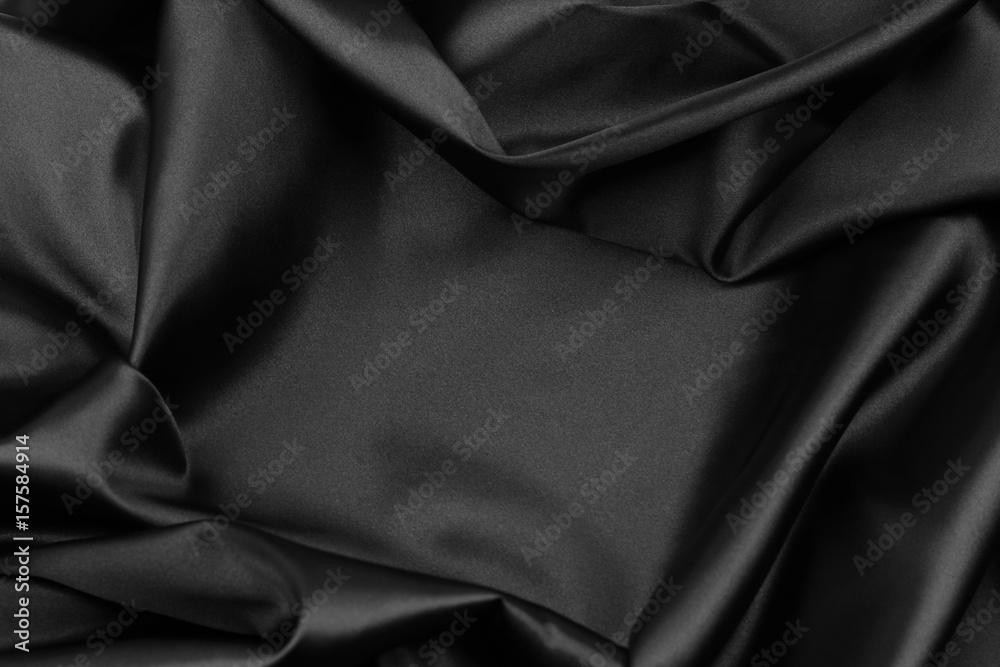 Poster black silk fabric