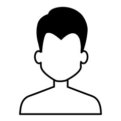 Obraz na płótnie Canvas young man shirtless avatar character vector illustration design