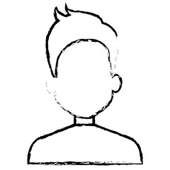 young man avatar character vector illustration design