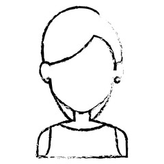 beautiful and young woman character vector illustration design