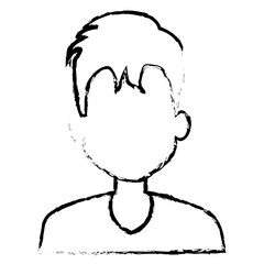 young man avatar character vector illustration design