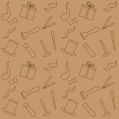 Seamless pattern Father's Day