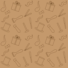 Seamless pattern Father's Day