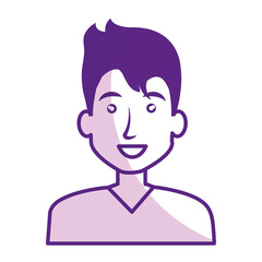 young man avatar character vector illustration design