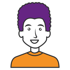 young man avatar character vector illustration design