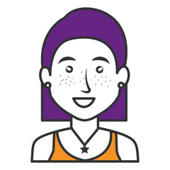 elegant businesswoman avatar character vector illustration design