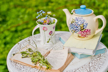 Tea drinking under the tree