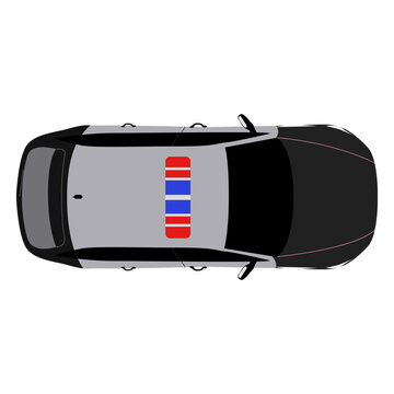police car top view black and gray clip art preview