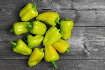 Fresh yellow-green sweet peppers
