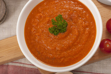 Zupa krem pomidorowa - obrazy, fototapety, plakaty
