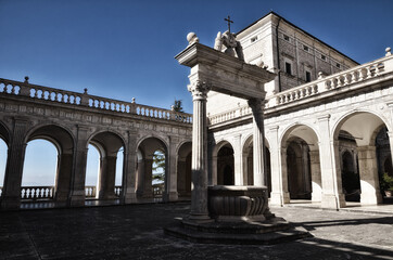 Obraz premium Montecassino Abbey, religious and historic destination in Cassino. Italy