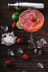 Strawberry.Margarita ,top view