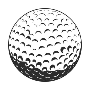 Isolated golf ball