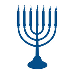 Isolated candlestick silhouette