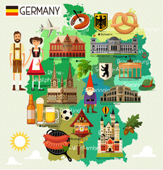 Germany Travel Map.