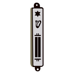 Isolated jewish mezuzah