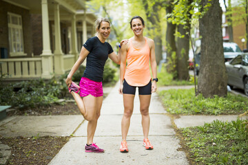 Two Beautiful Female Joggers