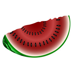 Isolated cut watermelon