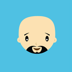 cartoon expression face male guy man vector art
