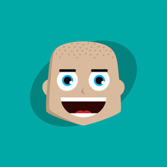 Fototapeta premium cartoon expression face male guy man vector art