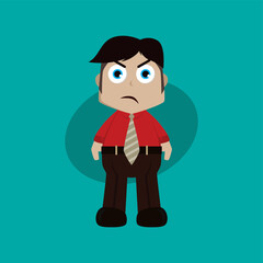 businessman manager at work cartoon vector art