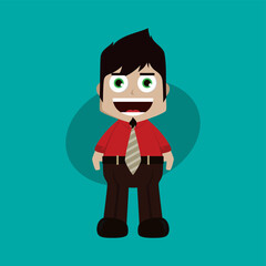 businessman manager at work cartoon vector art