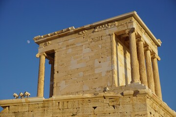 The Monument of Agrippa on the Ancient Acropolis in Athens, Greece