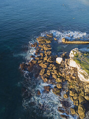 Rock formation at Dolphins point, Coogee, Australia