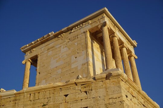 The Monument of Agrippa on the Ancient Acropolis in Athens, Greece