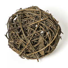 Twigs folded as sphere nest
