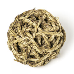 String rope sphere in white background