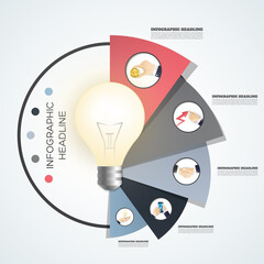Abstract infographics number options template. Vector illustration. Can be used for workflow layout, diagram, business step options, banner, web design.
