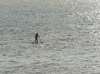 Surfing on the Brighton beach