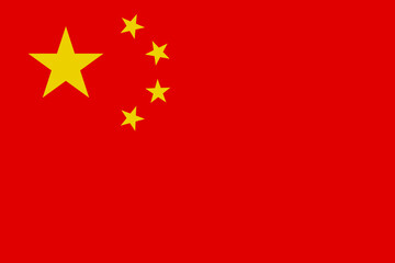 Chinese flag, flat layout, vector illustration