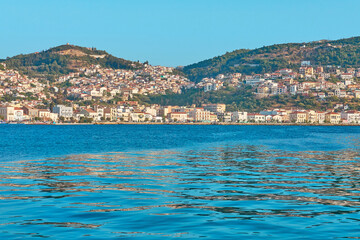 Fototapeta premium Landscape of Samos island. It is one of the most popular tourist destinations in the Greek islands - it is located on the Turkish coast.